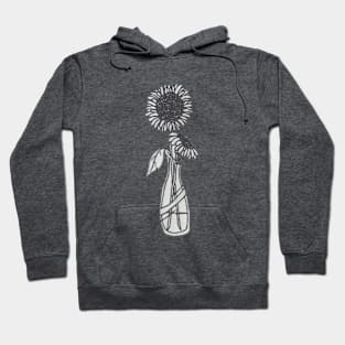 Flower vase B&W Hoodie